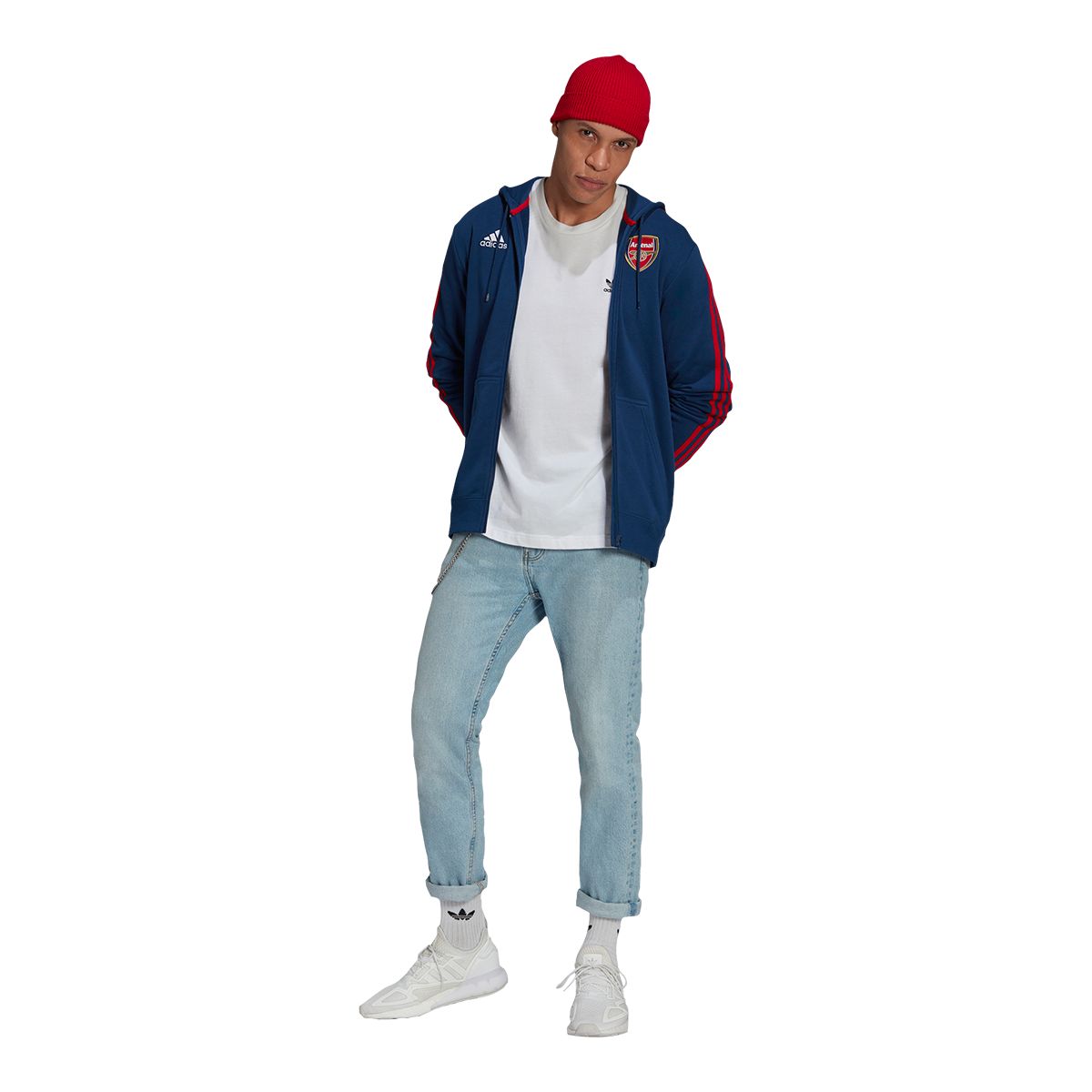 Arsenal F.C. adidas 3-Stripe Full Zip Hoodie