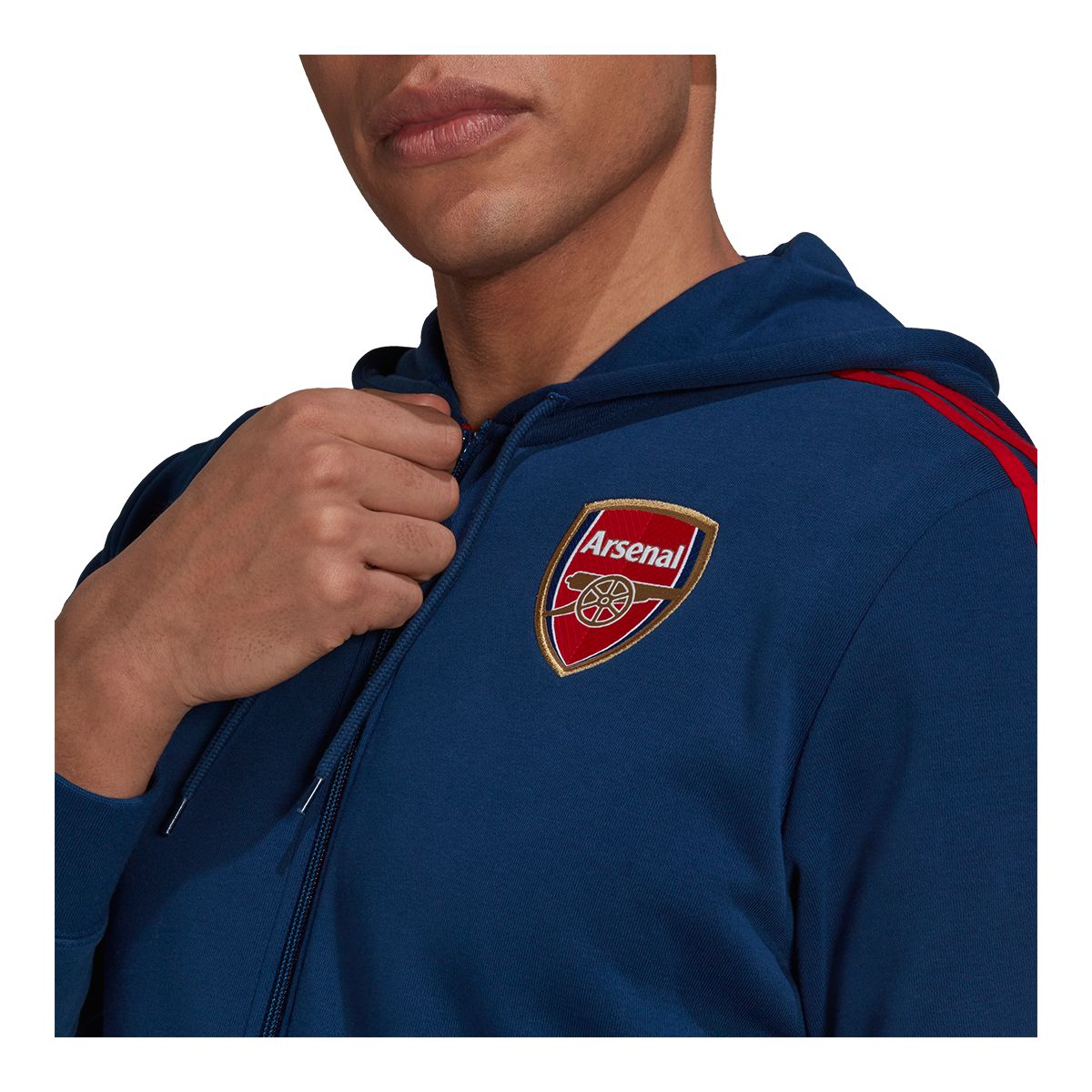 Arsenal F.C. adidas 3-Stripe Full Zip Hoodie