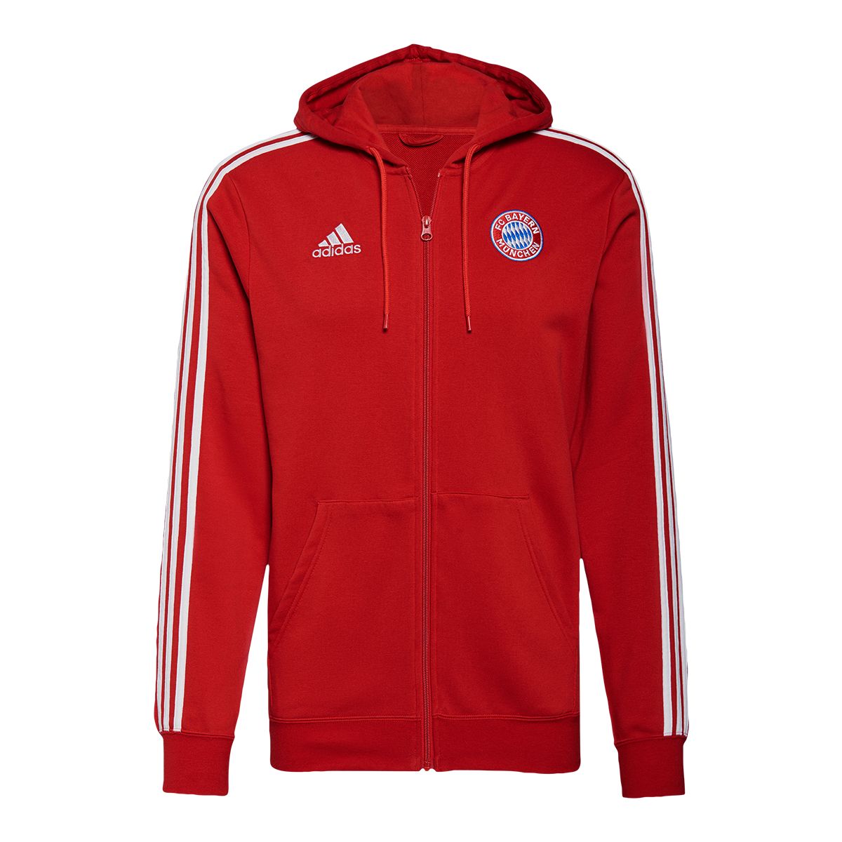 F.C. Bayern Munich adidas 3-Stripe Full Zip Hoodie | SportChek