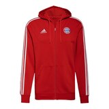 F.C. Bayern Munich adidas 3-Stripe Full Zip Hoodie Front_Flat