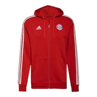 F.C. Bayern Munich adidas 3-Stripe Full Zip Hoodie Front_Flat