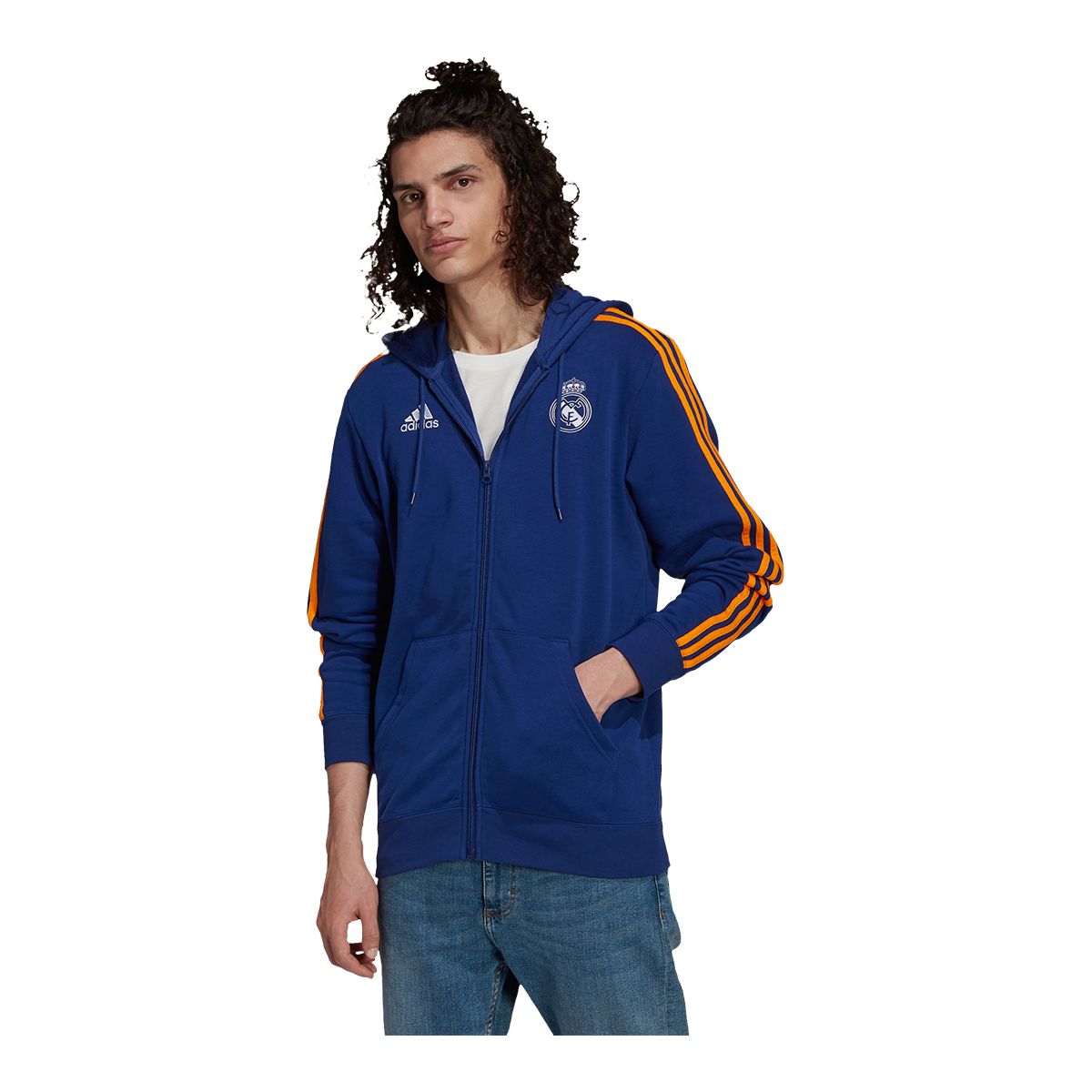 Real Madrid F.C. adidas 3-Stripe Full Zip Hoodie