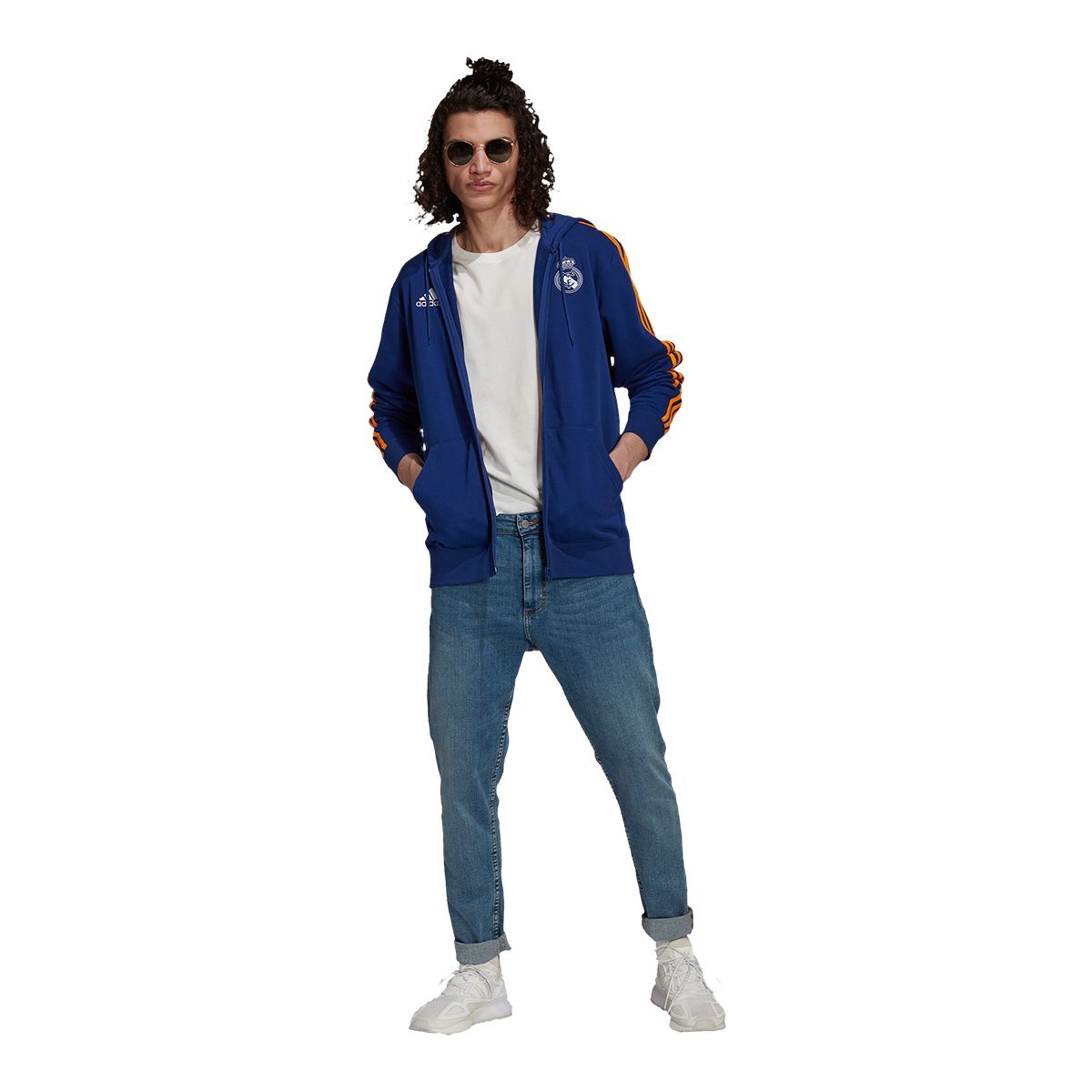Real Madrid F.C. adidas 3-Stripe Full Zip Hoodie
