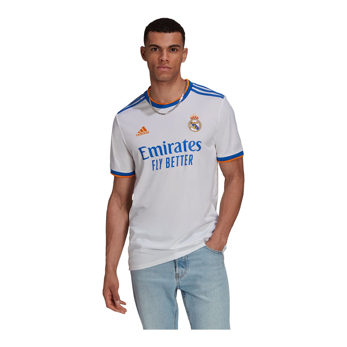 Real Madrid 2021/22 adidas Men's Replica Soccer Jersey, Football