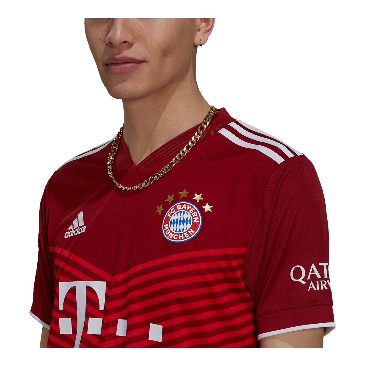 Bayern Munich 2021/22 adidas Men's Replica Soccer Jersey, Football