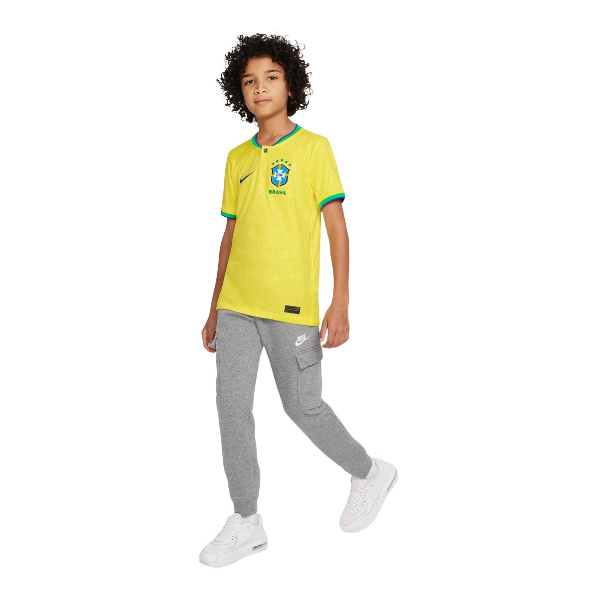 Brazil Nike Youth Replica Soccer Jersey, Football, International