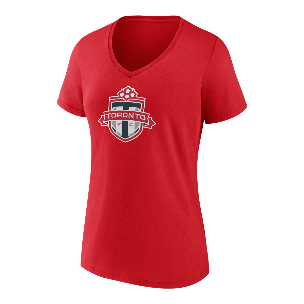Toronto FC Fanatics Women's Evergreen Official Logo V Neck T-Shirt