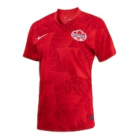 Canada Soccer Nike Women's Replica Soccer Jersey, Football Front_Angled_Left