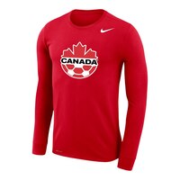 Canada Soccer Nike Core Cotton Long Sleeve T Shirt Front_Angled_Left