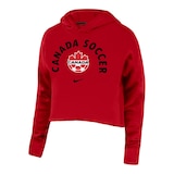 Canada Soccer Nike Women's Campus Crop Hoodie Front_Angled_Left