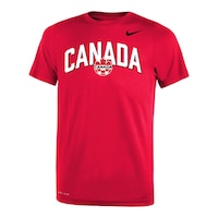 Youth Canada Soccer Nike Dri-FIT Legend Wordmark T Shirt Front_Angled_Left