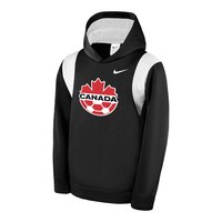 Youth Canada Soccer Nike Therma Pullover Hoodie Front_Angled_Left