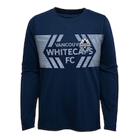 Youth Vancouver Whitecaps MLS Exciting Tackle Long Sleeve T Shirt Front_Flat