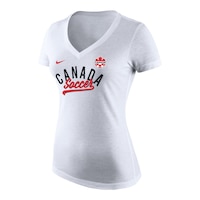 Canada Nike Women's Soccer Tri-Blend Mid-V T Shirt Front_Angled_Left