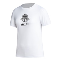 Toronto FC adidas Women's Logo Lock Up T Shirt Front_Angled_Left