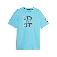 Manchester City F.C. PUMA Graphic T Shirt Front_Flat