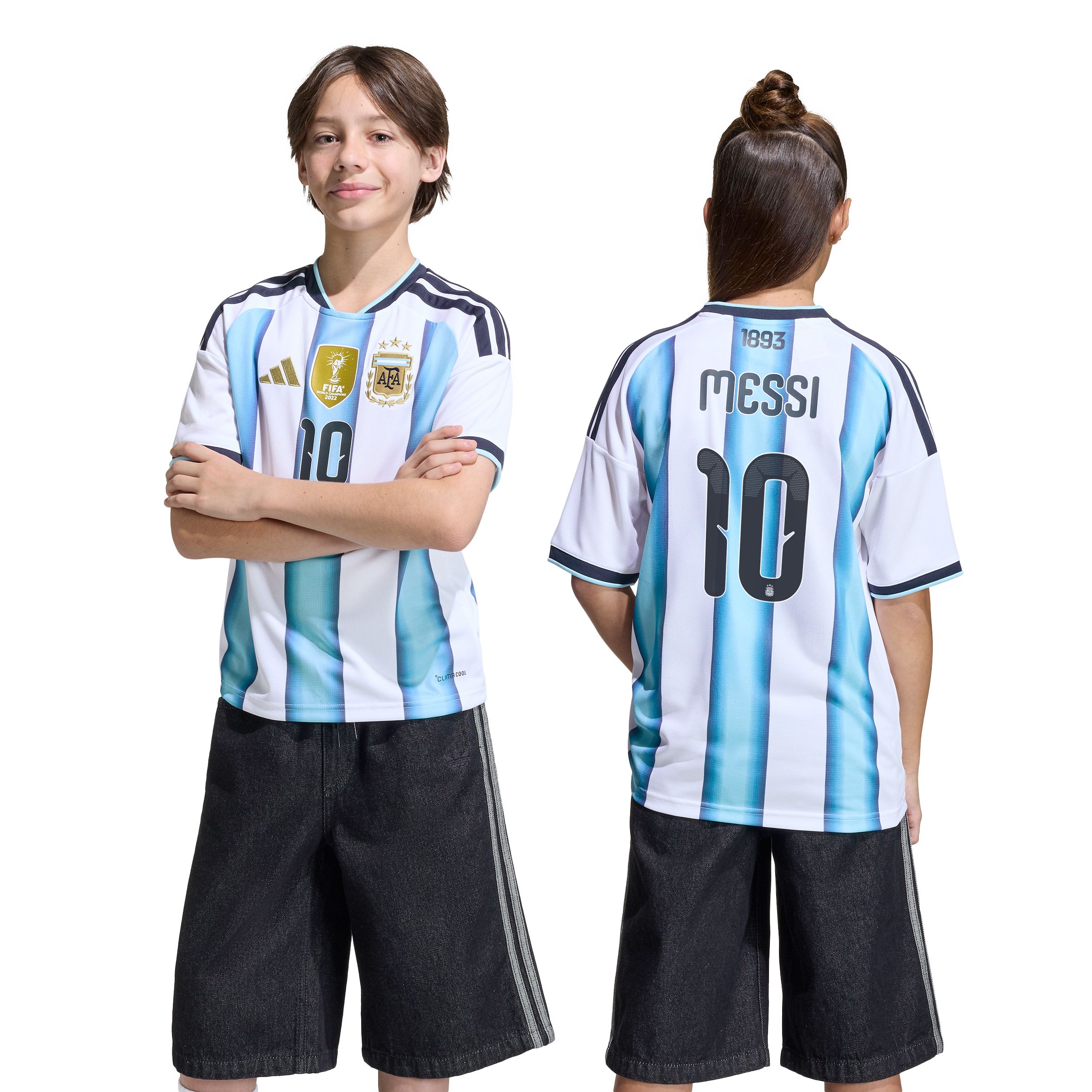 adidas Youth Team Argentina Messi World Cup 2026™ Home Jersey