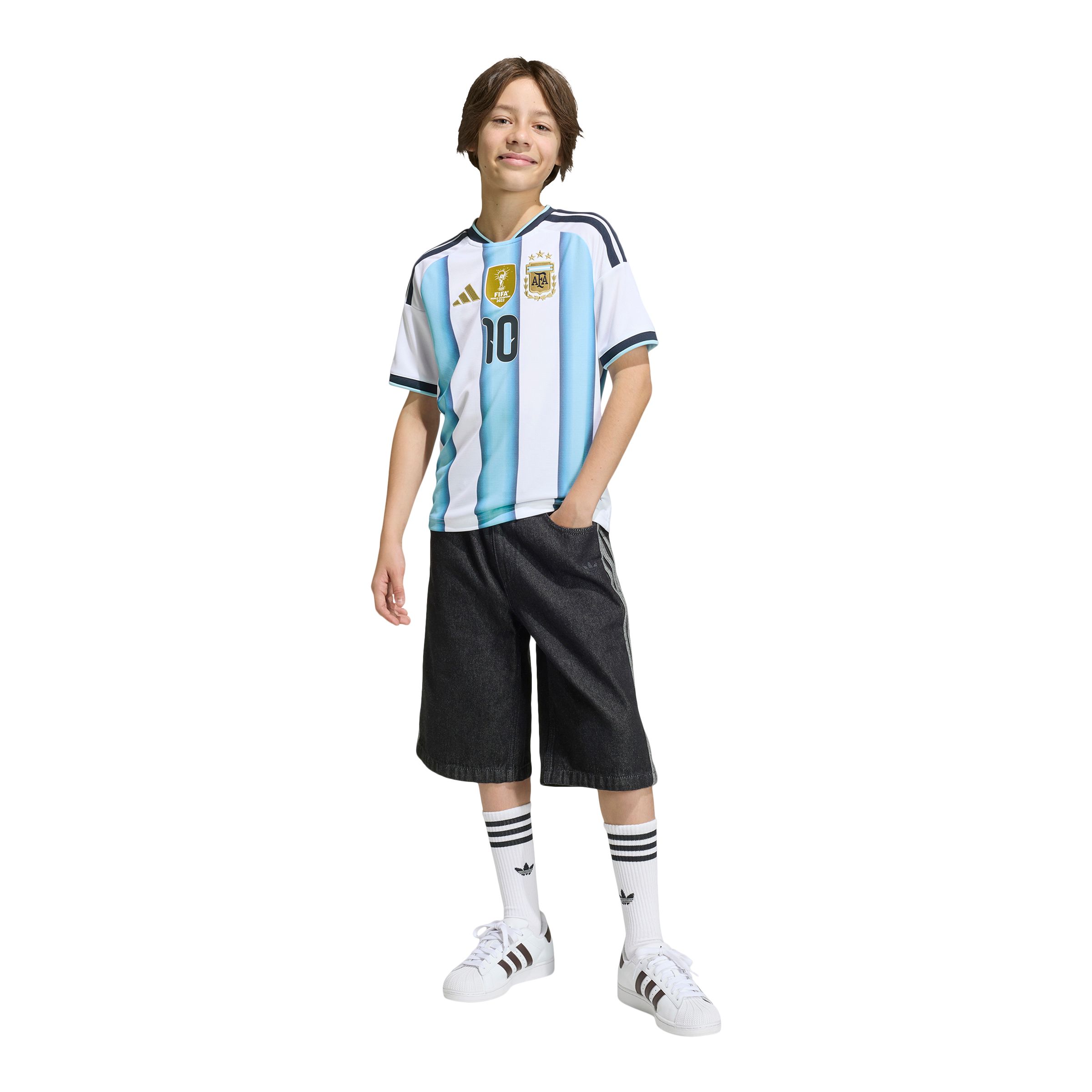 adidas Youth Team Argentina Messi World Cup 2026™ Home Jersey