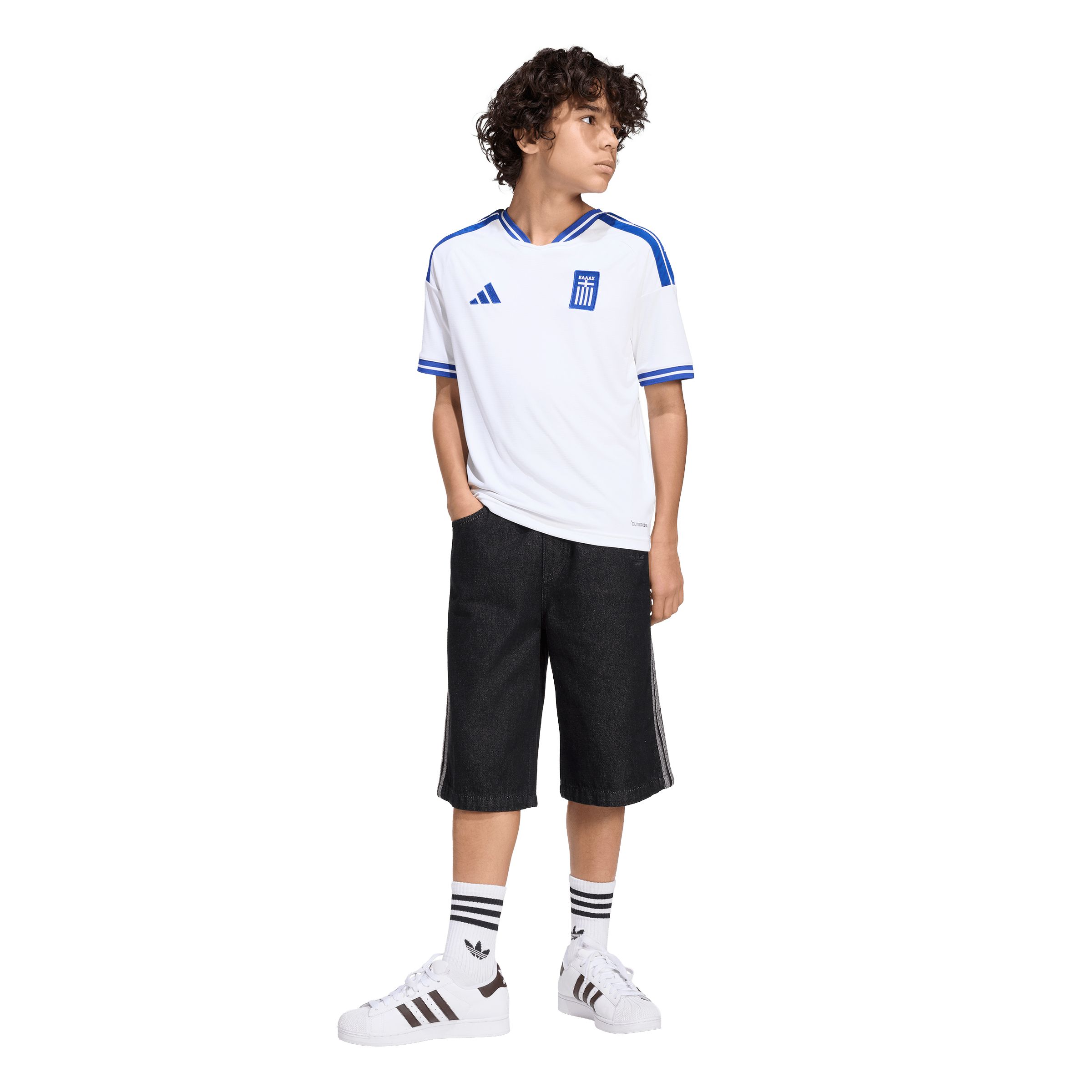 adidas Youth Team Greece Home Jersey