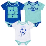 FIFA Infant World Cup 2026™ Cotton Creepers 3-pk Front_Flat