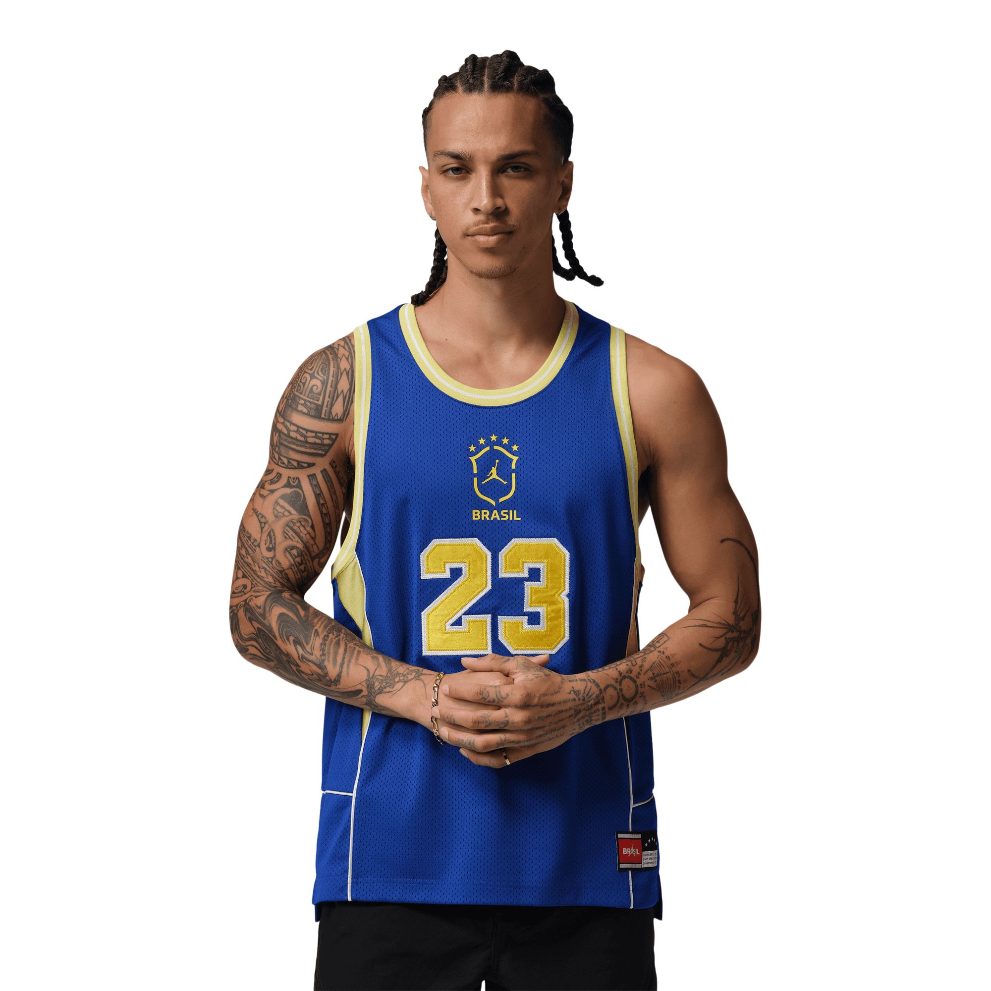 Nike Team Brazil Jordan P6 Essential Lightweight Mesh Soccer Jersey T-shirt