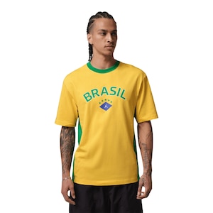 Team Brazil Nike Jordan P6 Graphic Crew Short Sleeve T-Shirt