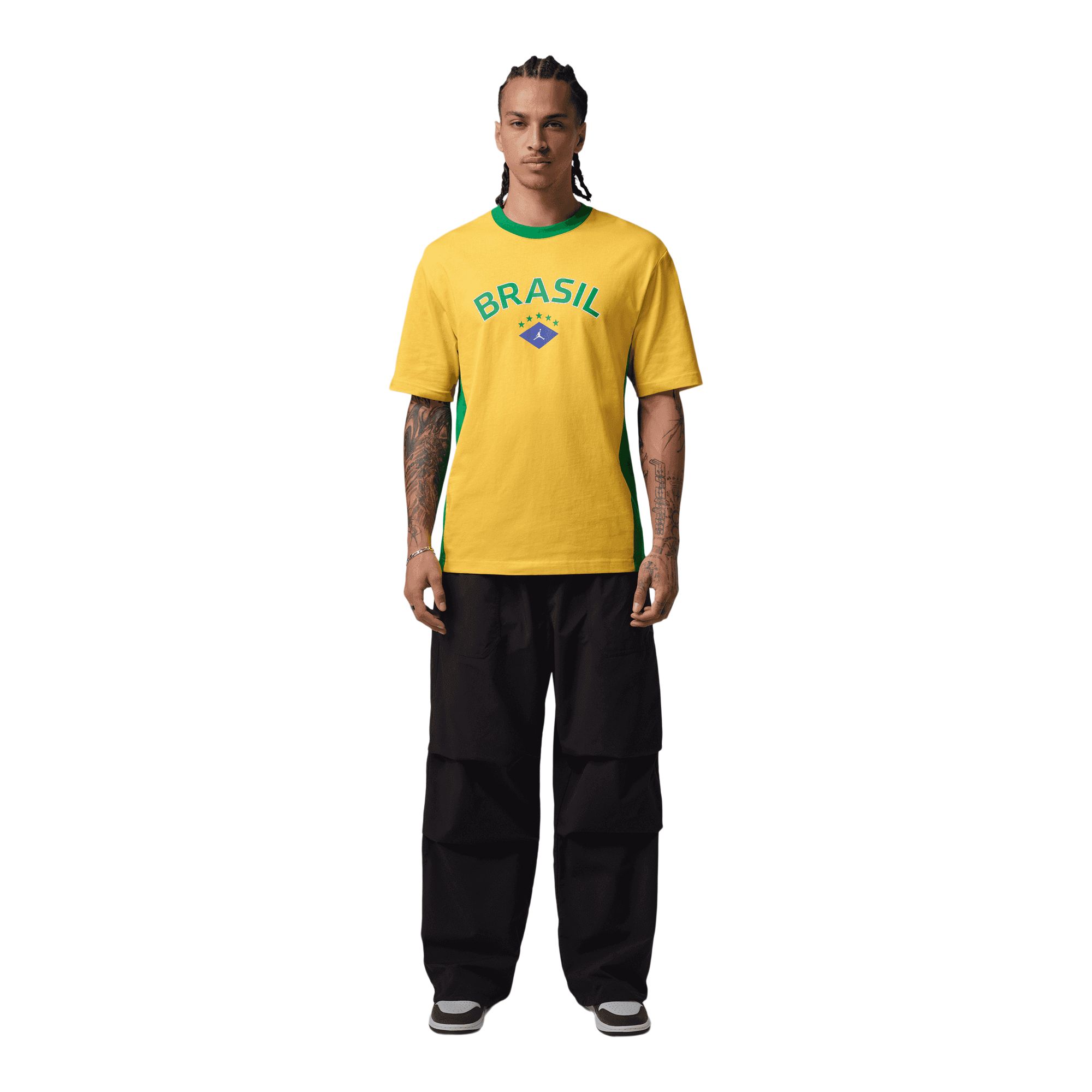 Team Brazil Nike Jordan P6 Graphic Crew Short Sleeve T-Shirt