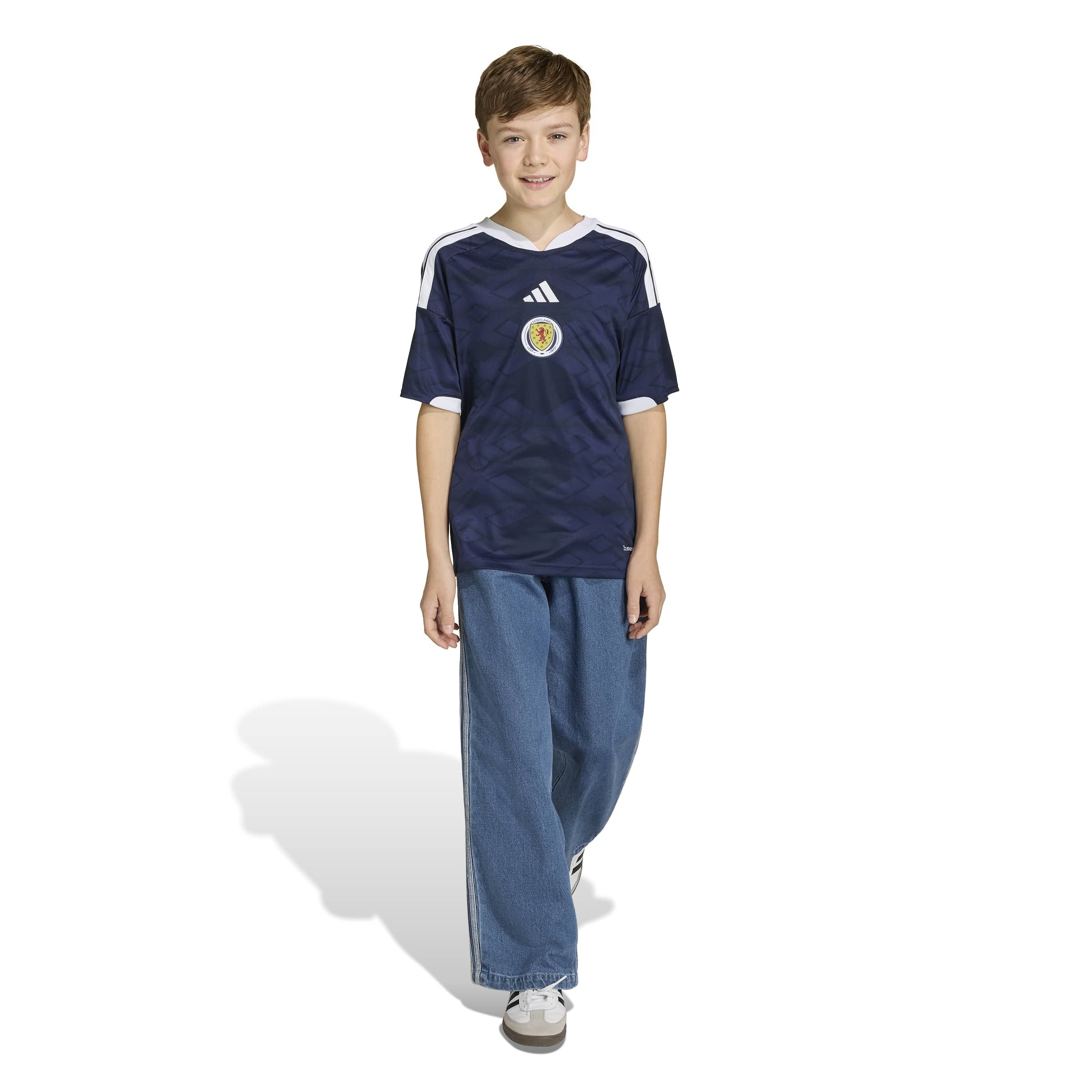 adidas Youth Team Scotland Replica Home Soccer Jersey