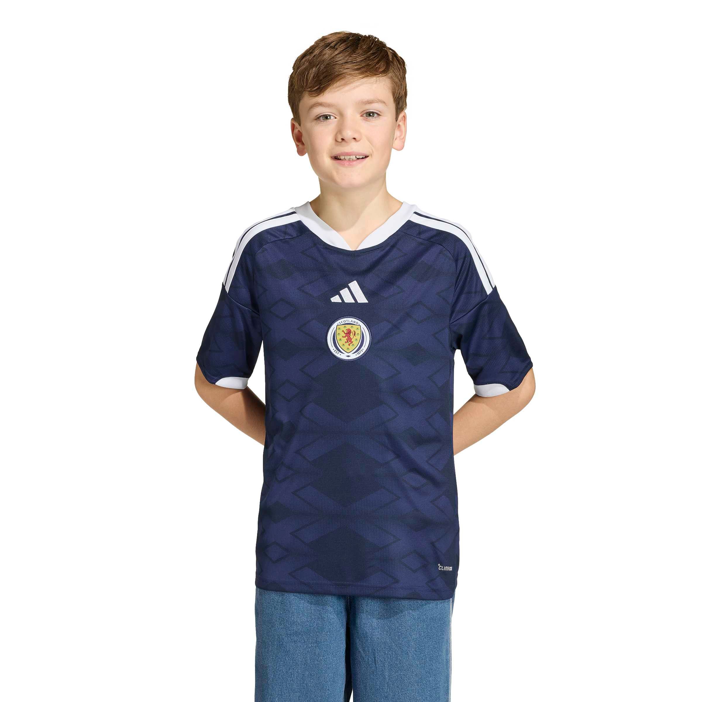 adidas Youth Team Scotland Replica Home Soccer Jersey