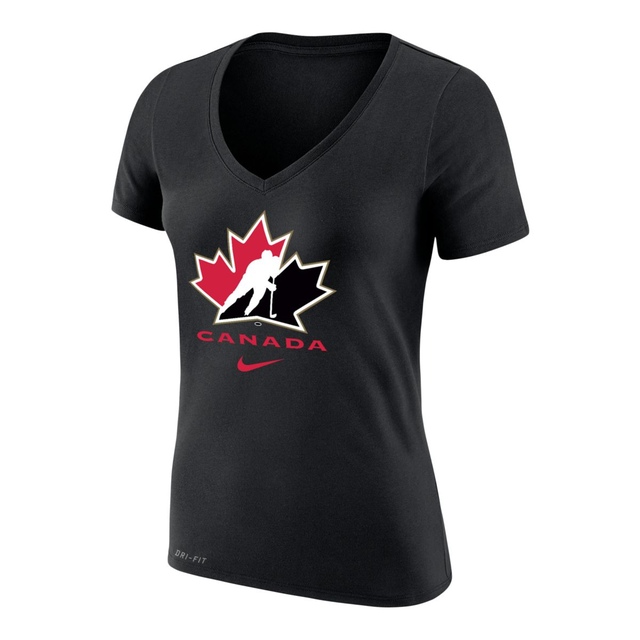 Women's Team Canada DF V Neck Tee