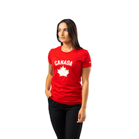 Bauer Hockey Canada Women's Graphic T Shirt Front_Three_Fourths_Angled_Left