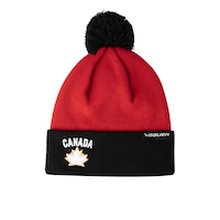 Bauer Hockey Canada Twotone Pom Knit Hat Front_Flat