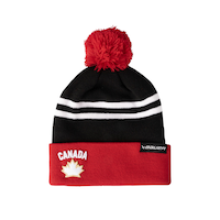 Bauer Hockey Canada Twotone Pom Knit Hat Front_Flat