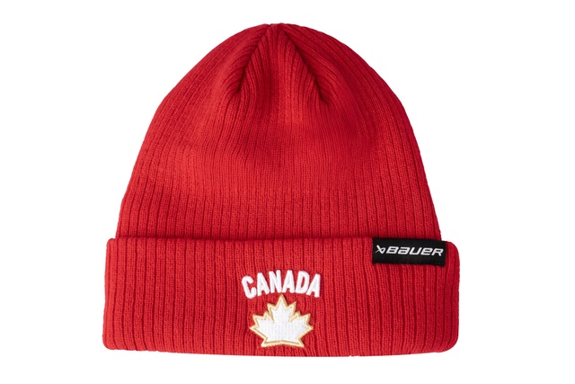 Bauer Hockey Canada Ribbed Hat Front_Flat
