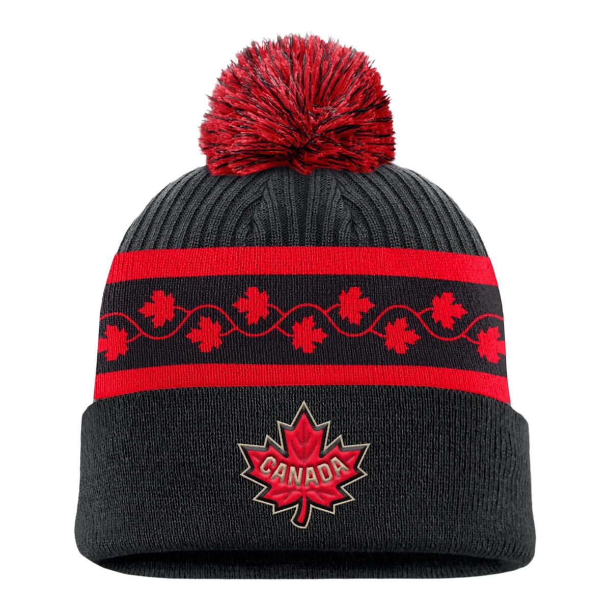 Canada 4 Nations Face-Off 11 Acrylic Cuffed Pom Beanie