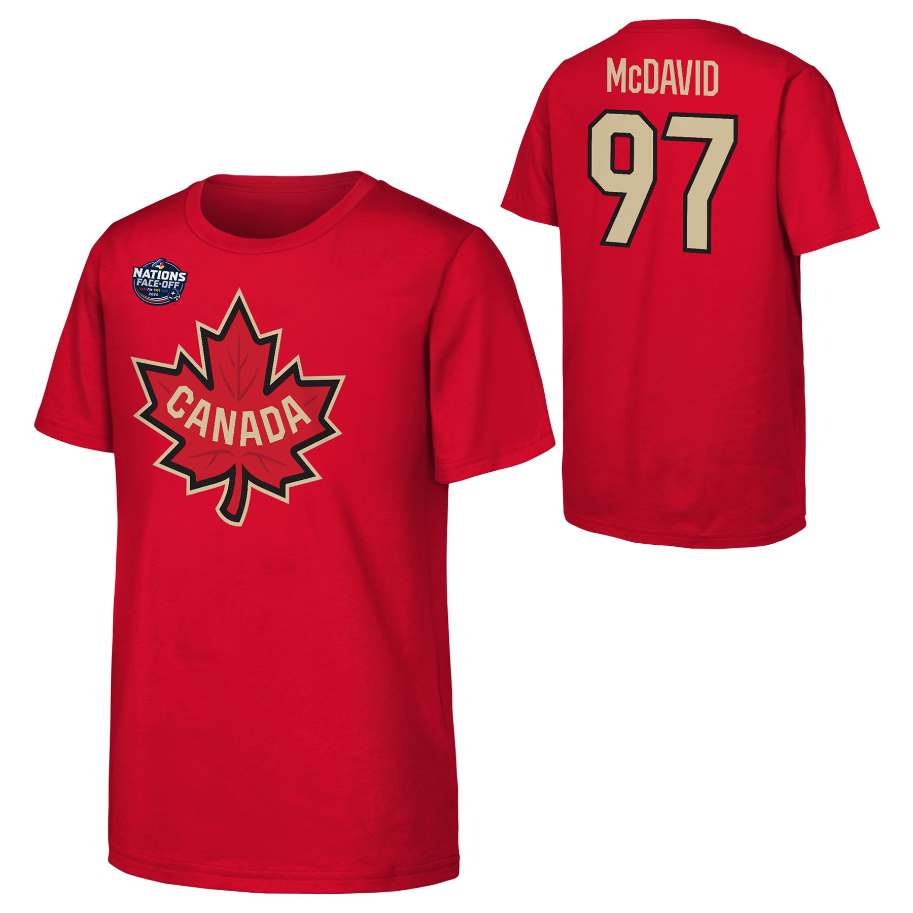 Youth Canada 4 Nations Face-Off McDavid Player T Shirt