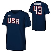 Youth USA 4 Nations Face-Off Hughes  Player T Shirt Composite_or_Mixed
