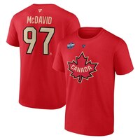 Canada Stacked 4 Nations Face-Off McDavid Player T Shirt Composite_or_Mixed