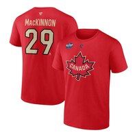 Canada Stacked 4 Nations Face-Off MacKinnon Player T Shirt Composite_or_Mixed
