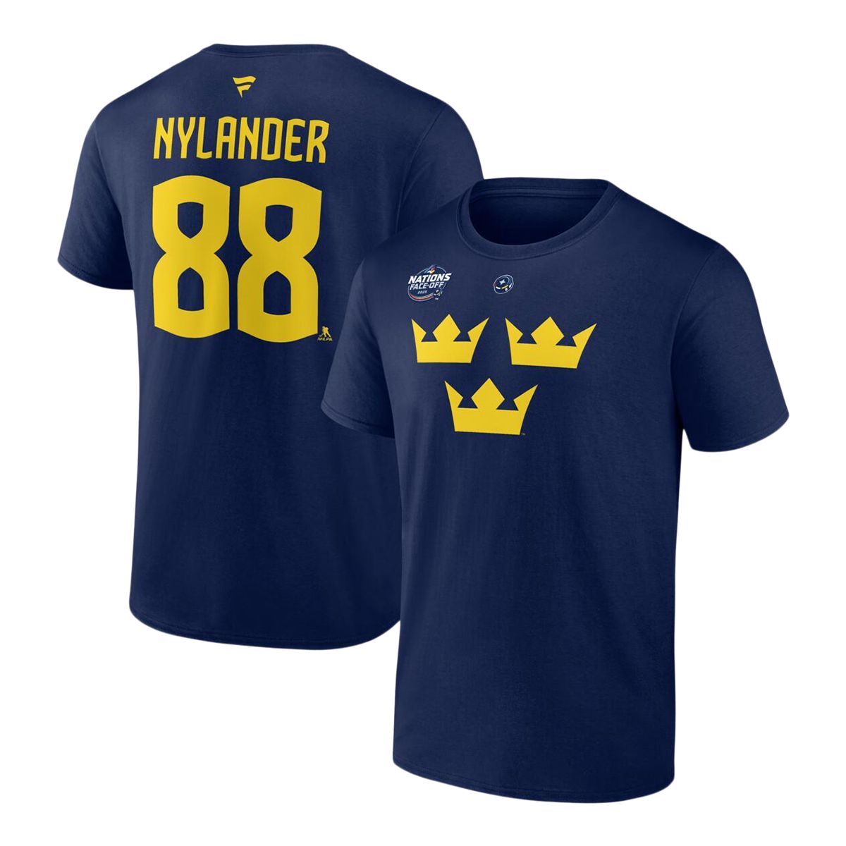 Sweden Stacked 4 Nations Face-Off Nylander Player T Shirt