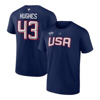 USA Stacked 4 Nations Face-Off Hughes Player T Shirt Composite_or_Mixed