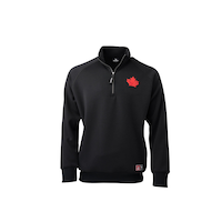 Team Canada Bauer 2026 1/4 Zip Long Sleeve Top Front_Flat