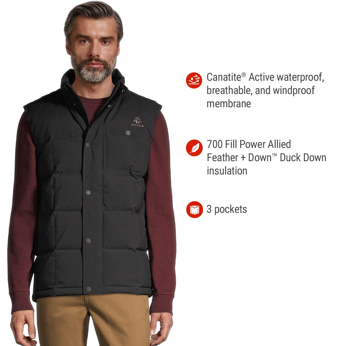 Woods Men's Adrian Down Vest