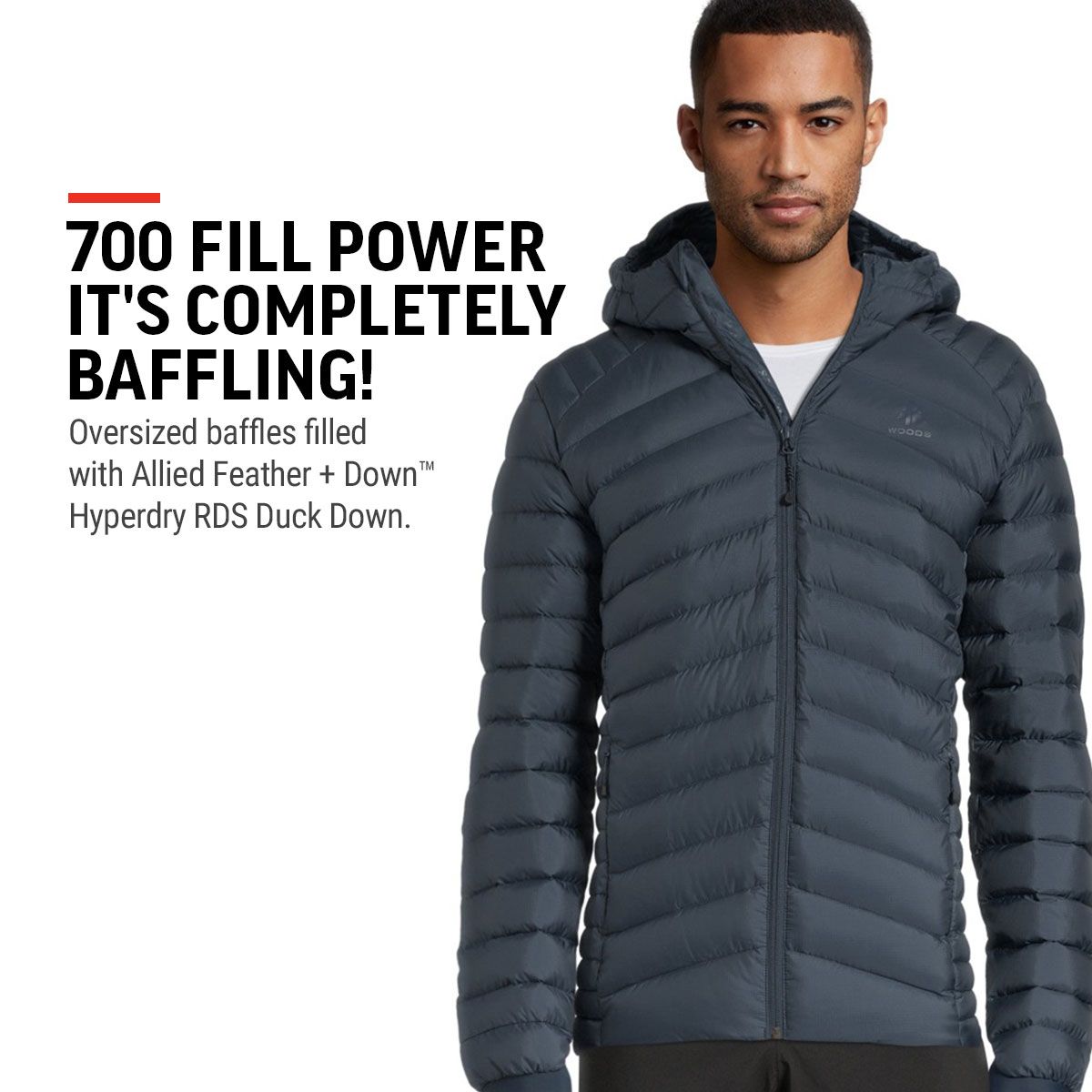 WATER-REPELLENT FEATHER AND DOWN PUFFER JACKET