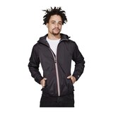 O8Lifestyle Men's Max Zip Front Packable Rain Jacket Front_Flat