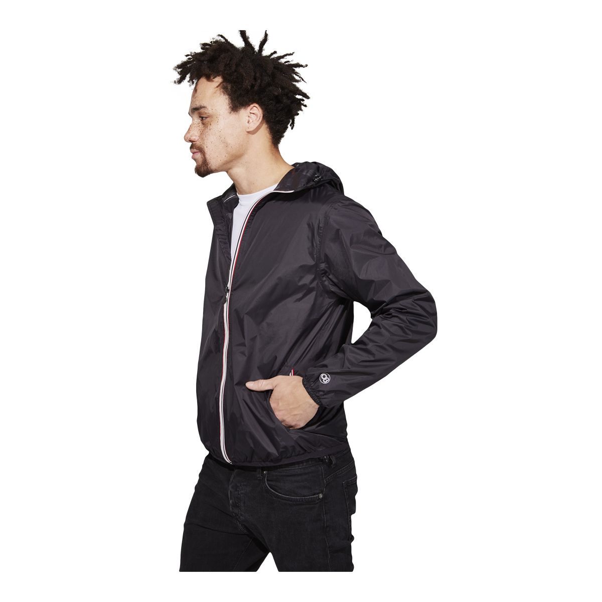 O8Lifestyle Men's Max Zip Front Packable Rain Jacket