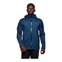 Black Diamond Men's Stormline 2.5L Rain Shell Jacket Front_Flat