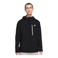 Nike Sportswear Men's Storm-FIT Legacy Hooded Rain Jacket, Waterproof, Lightweight, Shell Front_Flat