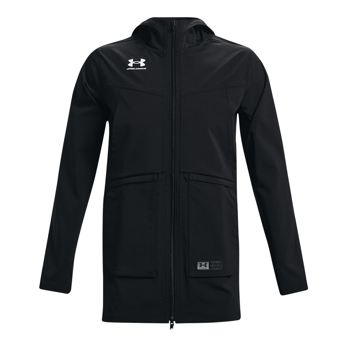 Under Armour Men's Accelerate Terrace Hooded Rain Parka, Breathable, Water Resistant