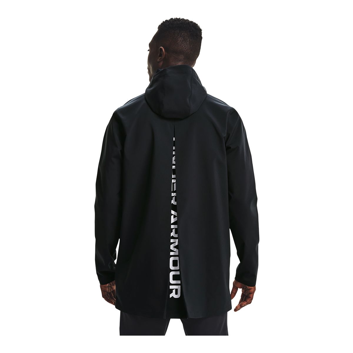 Under Armour Men's Accelerate Terrace Hooded Rain Parka, Breathable, Water Resistant